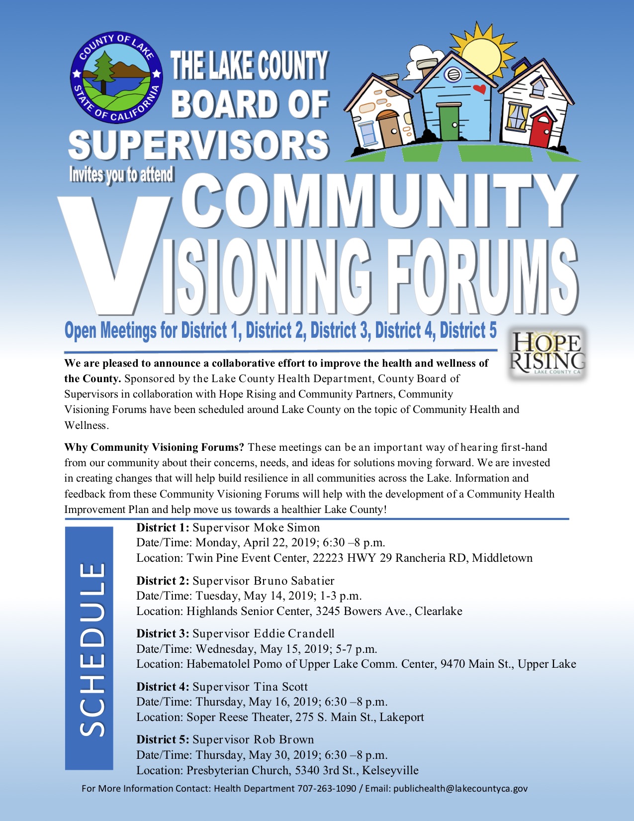 Community Visioning Forums 2019